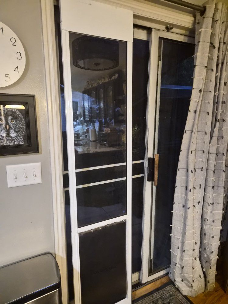 Doggie door for sliding glass door

 White Frame