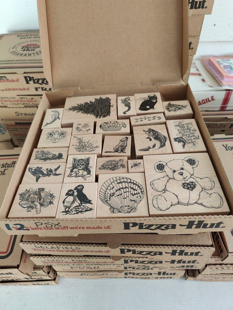 Box #12 of 65, New, old stock rubber stamps, designed mainly for people that like to make their own greeting cards.
