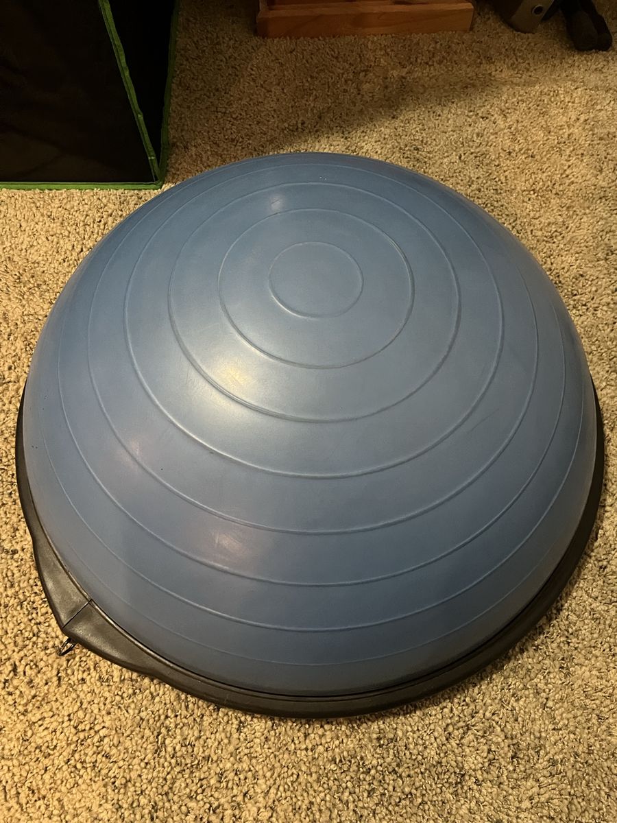 BOSU Balance Trainer Blue Half Ball Dome with Platform - Core Stability Workout Tool