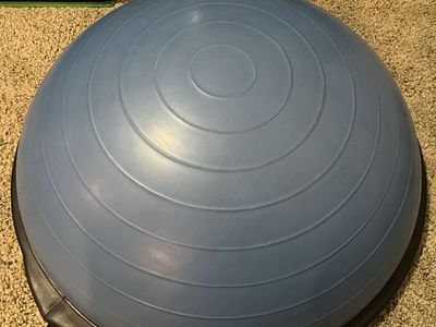 BOSU Balance Trainer Blue Half Ball Dome with Platform - Core Stability Workout Tool