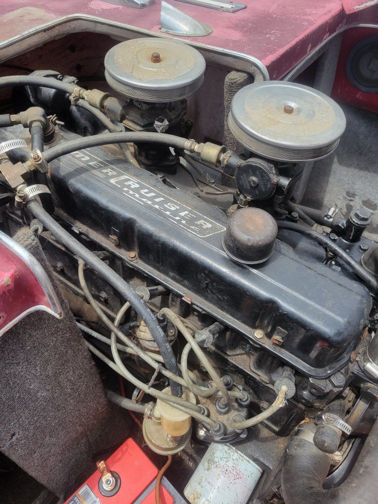 1965 Mercruiser 150hp dual carb.