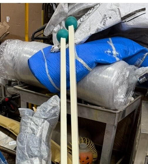 Two 90 Inch square Tubes With Rubber Tops