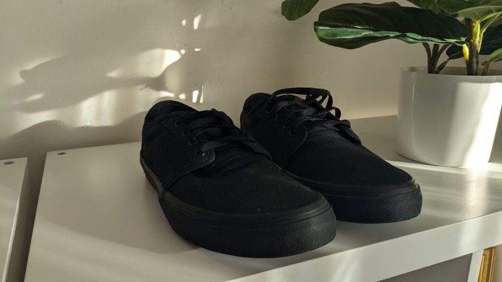 Black shoes canvas slip-ons (Shoes for Crews/Vans)
