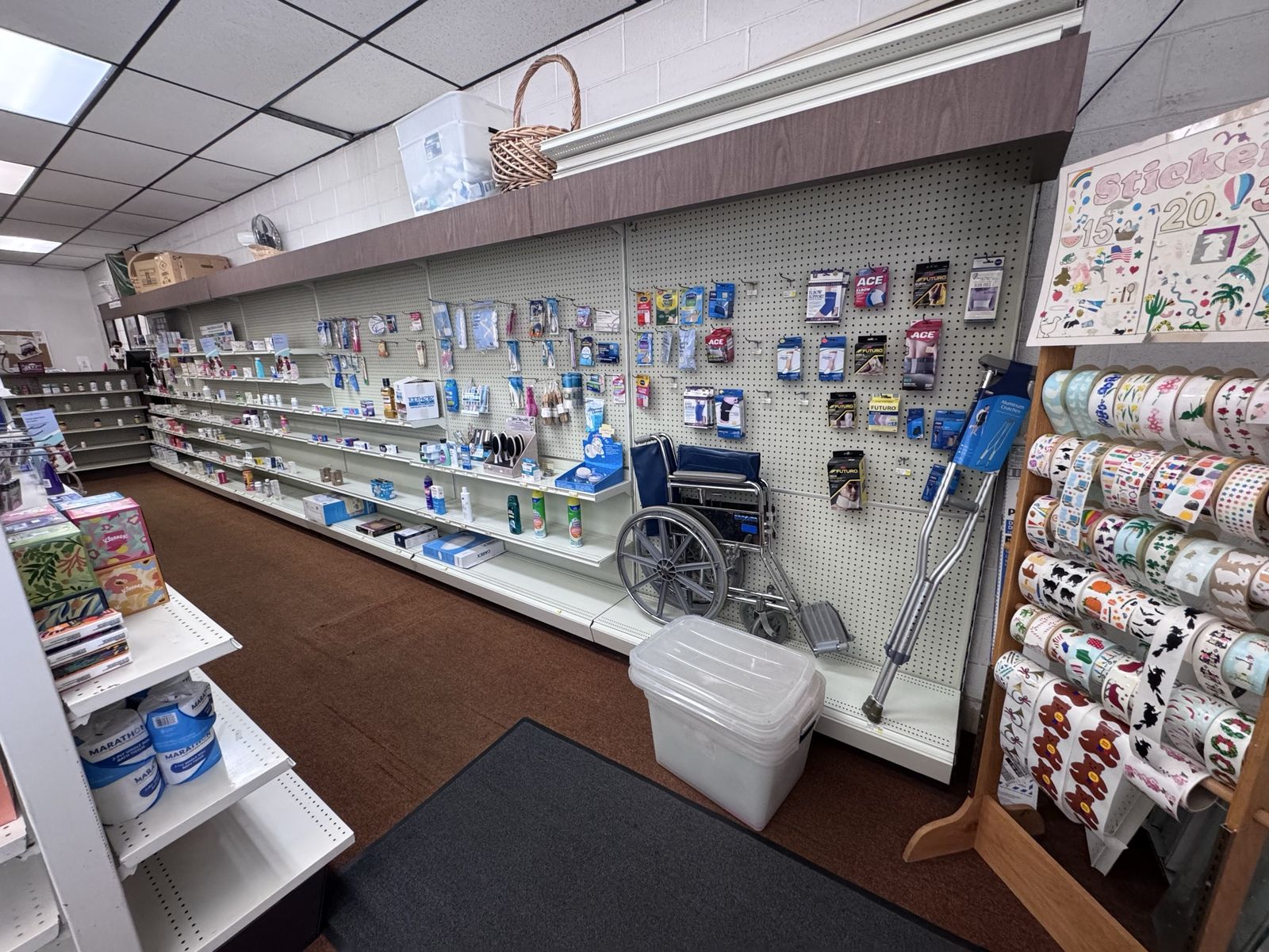 Commercial Retail Store Shelving Fixtures and Pegboards