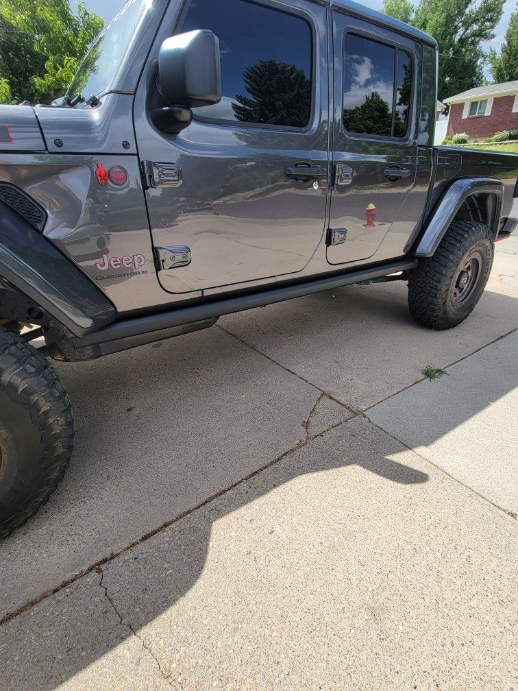OEM Rubicon Rock Sliders | Fits ALL 2020-2026 Jeep Gladiator JT | Complete w/ Hardware