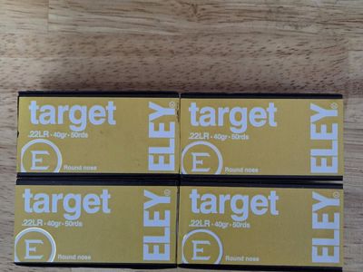 Eley Target 22LR Ammo 40 Grain Round Nose 3 Boxes of 50