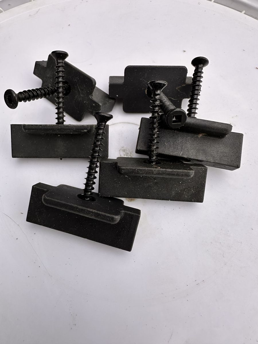 Hidden Deck Fastener Clips & Screws for Composite Decking, qty 250+