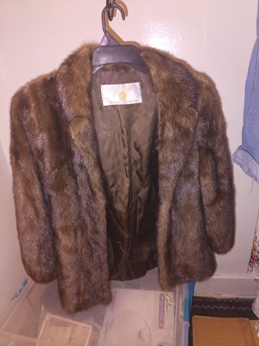 Vintage Cameo Room Genuine Mink Fur Jacket Coat