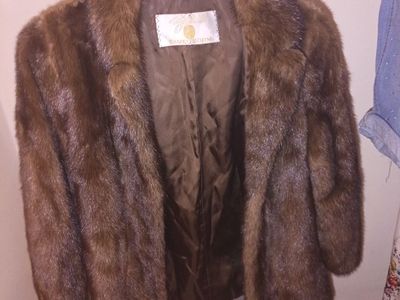 Vintage Cameo Room Genuine Mink Fur Jacket Coat