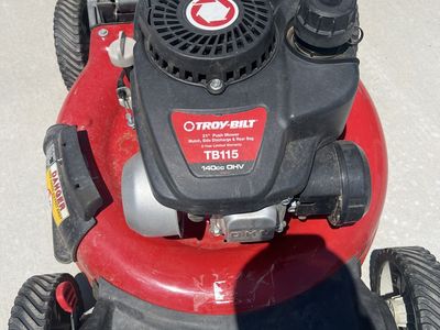 Troy-Bilt TB115 21" 140cc OHV Push Mower with Mulch, Side Discharge & Rear Bag
