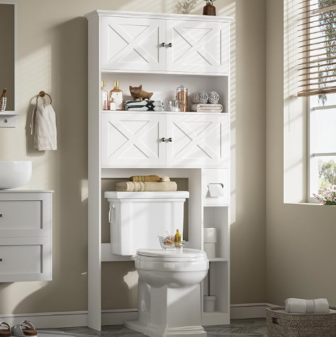 Halitaa Over The Toilet Storage Cabinet, Farmhouse Storage Cabinet