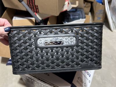 Set of 6 Room Essentials Woven Y Black Basket Med