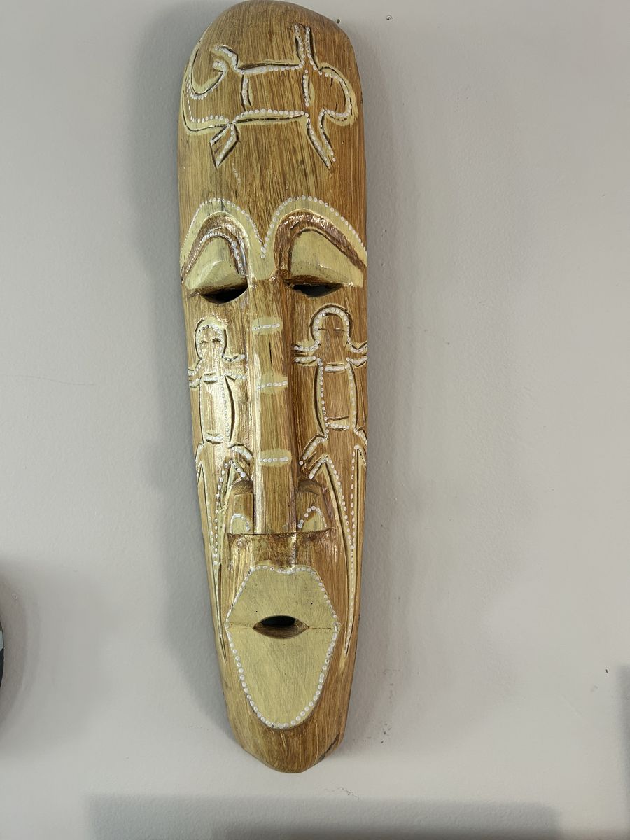Hand-Carved African Style Wooden Tribal Masks