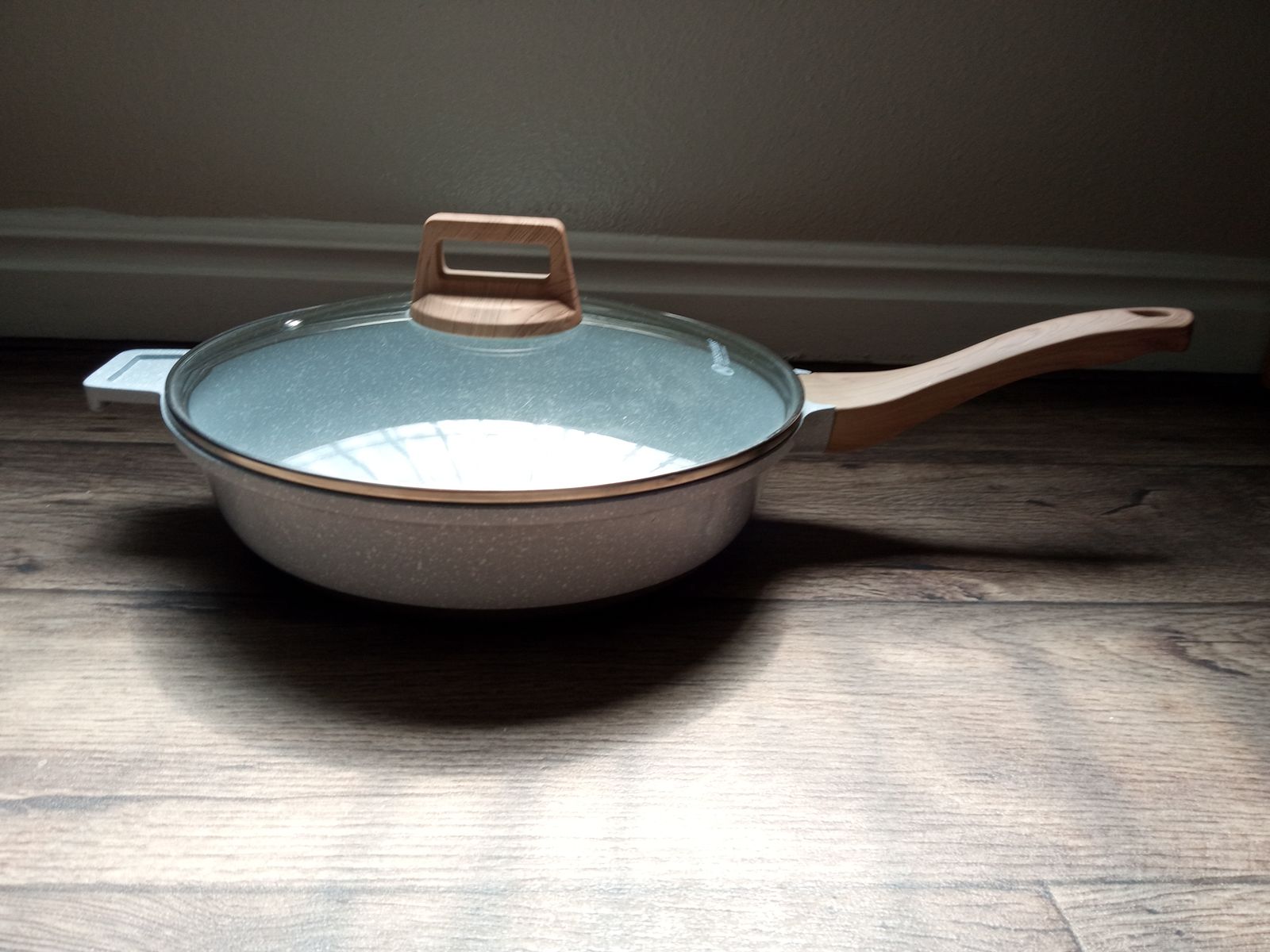 Master class healthy living non stick non toxic frying pan with glass lid approx 11 inches