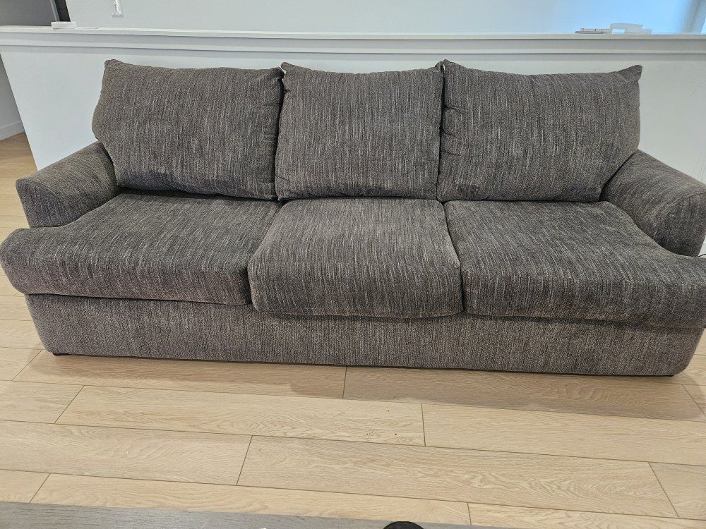 Large Deep-Seated Gray Sofa | Clean & Comfortable | $100 OBO