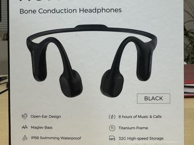 Run Plus Bone Conduction Headphones, Open-Ear Bluetooth Headphones, 32GB MP3 Player, IP68 Waterproof