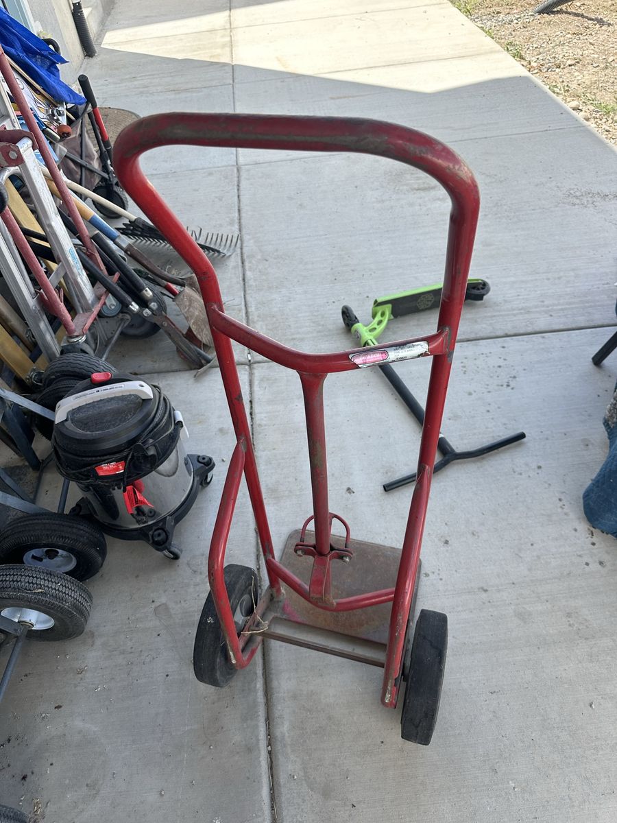 Red Metal Hand Truck Utility Dolly Cart
