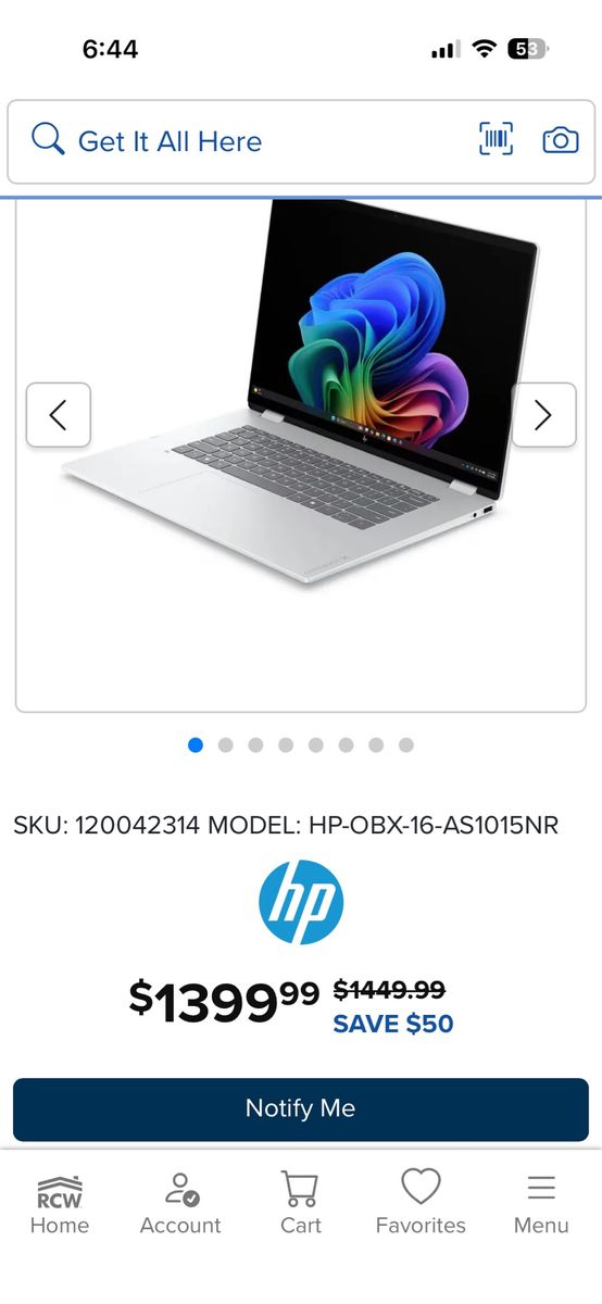 Brand New HP OmniBook X Flip 16-as1015nr 16" 2K Touch Laptop - Intel Ultra 5, 1TB SSD, 16GB RAM