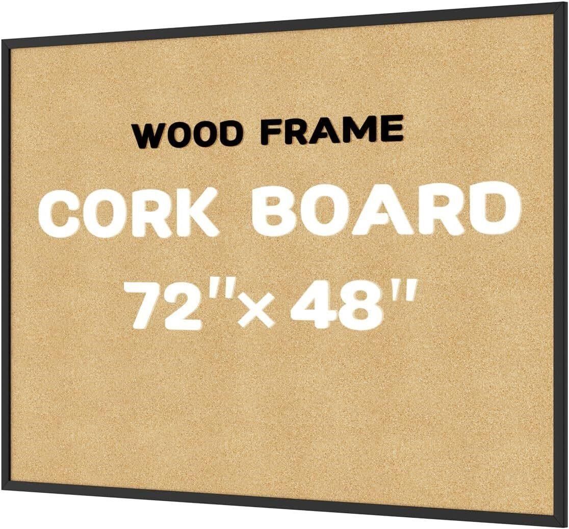 INNOVART Extra Large Cork Bulletin Board 72x48in