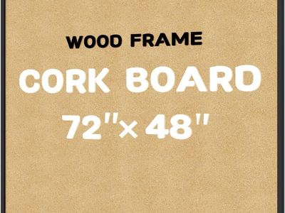 INNOVART Extra Large Cork Bulletin Board 72x48in