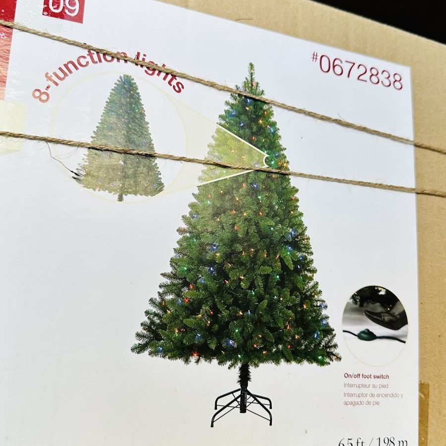 Holiday Living 6.5 ft Pre-Lit Seneca Pine Tree with Color-Changing LED Bulbs