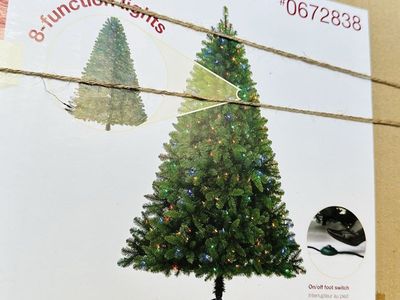 Holiday Living 6.5 ft Pre-Lit Seneca Pine Tree with Color-Changing LED Bulbs