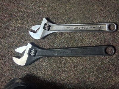 SALE Vintage 10 inch 12 inch crescent wrenches