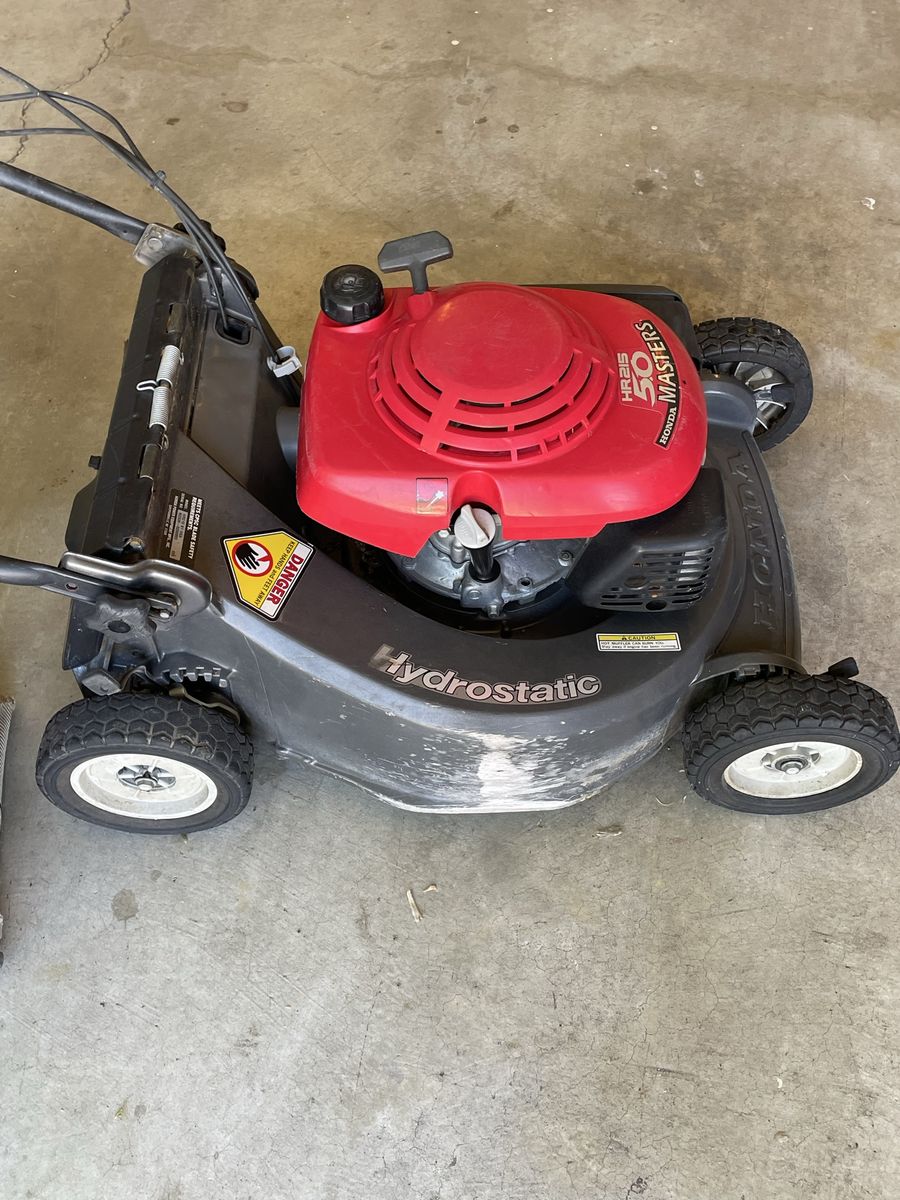 Honda hydrostatic HR215 lawnmower