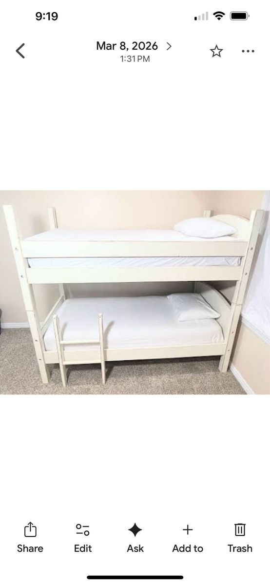 Solid Wood Twin Bunk Beds – 2 Sets
