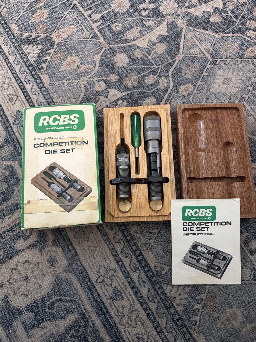 RCBS Competition Die Set 243 with Wood Case & Instructions
