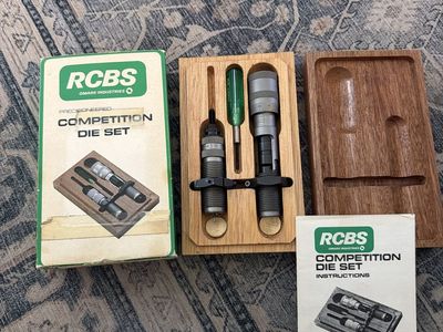 RCBS Competition Die Set 243 with Wood Case & Instructions