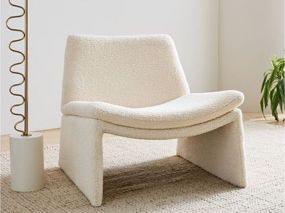 West Elm Mara Hoffman Collection White Cream Chair