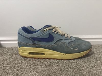Nike Air Max 1 PRM Dirty Denim Blue Sneakers Men's Size 11