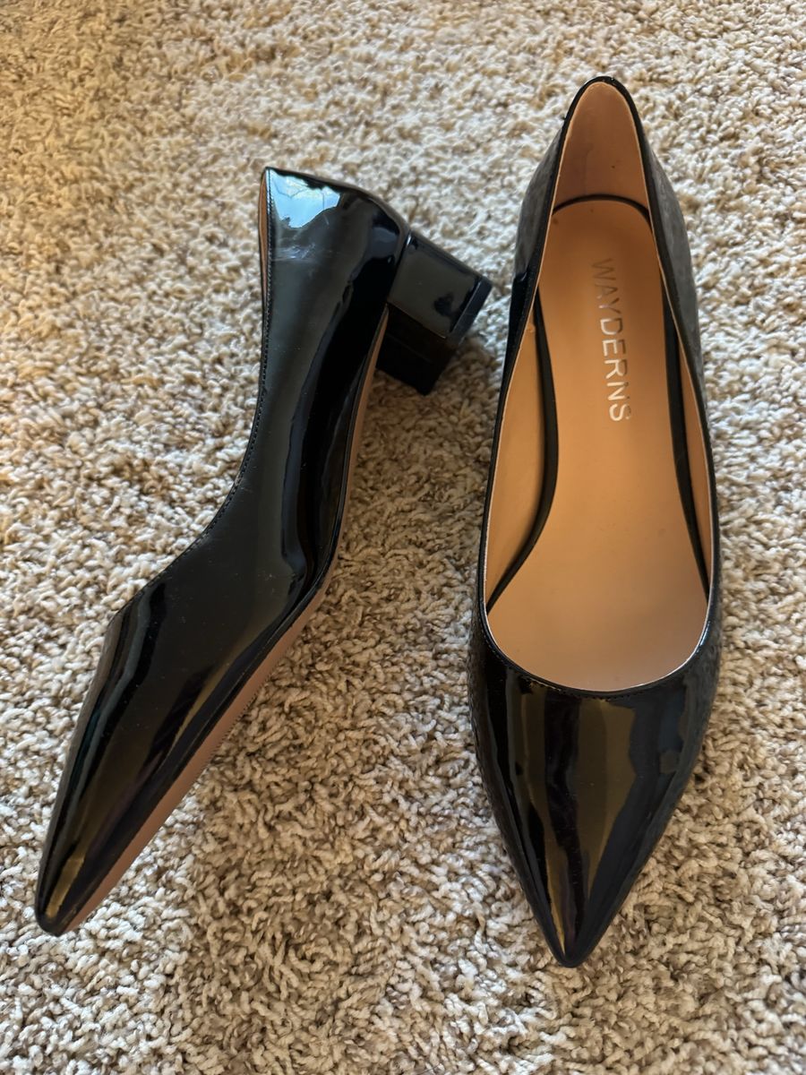 Wanderers Kitten Heels Black 9.5
