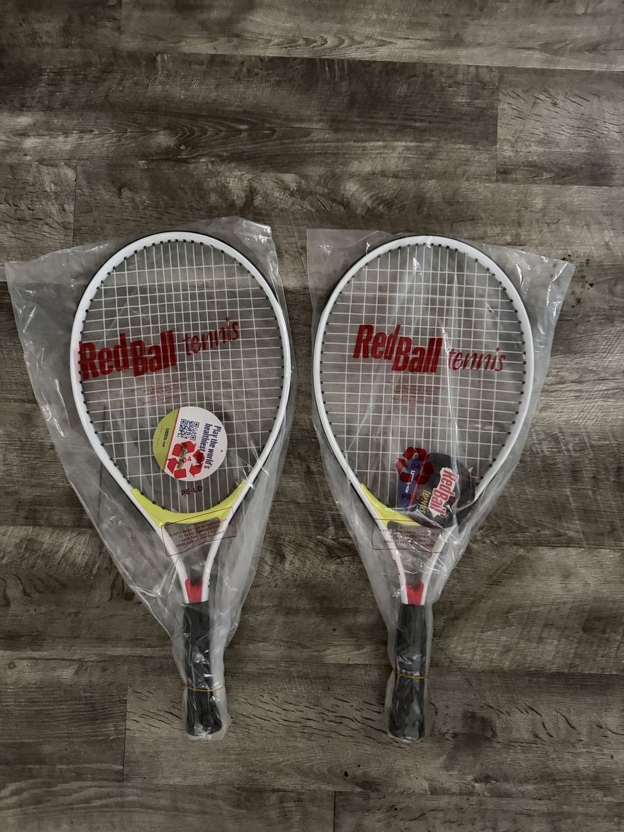 RedBall Tennis Racket Set with 2-Pack Tennis Balls - New, Factory Sealed - Great for Beginners or kids