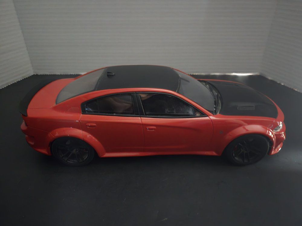 Dodge Charger SRT Hellcat Redeye Widebody Diecast Toy Model Car Red Black 1/10