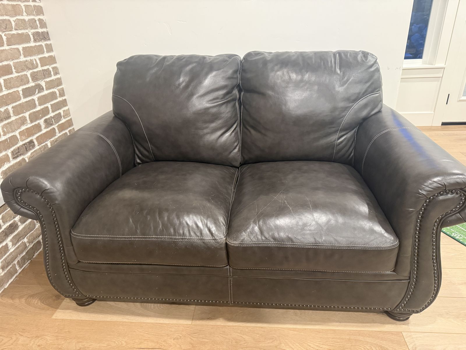 Leather Love seat and couch