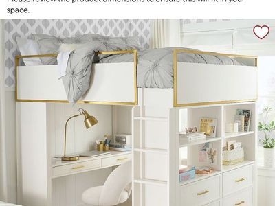 Pottery Barn Teen Loft Bed Desk Dresser