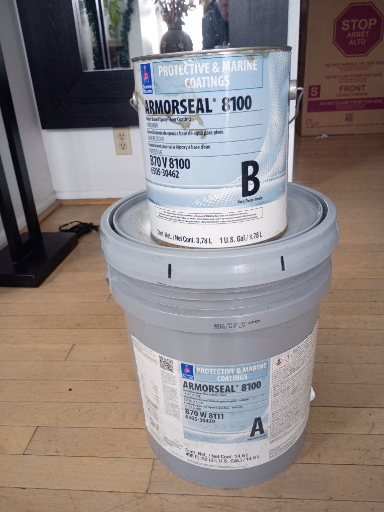 Sherwin-Williams ArmorSeal 8100 Water Based Epoxy Floor Coating Set Part A & B