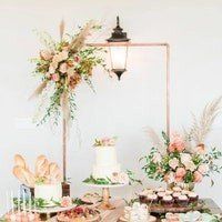 copper wedding arch