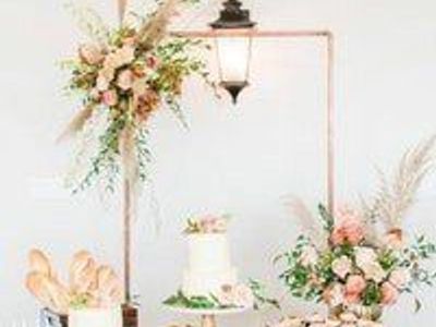 copper wedding arch