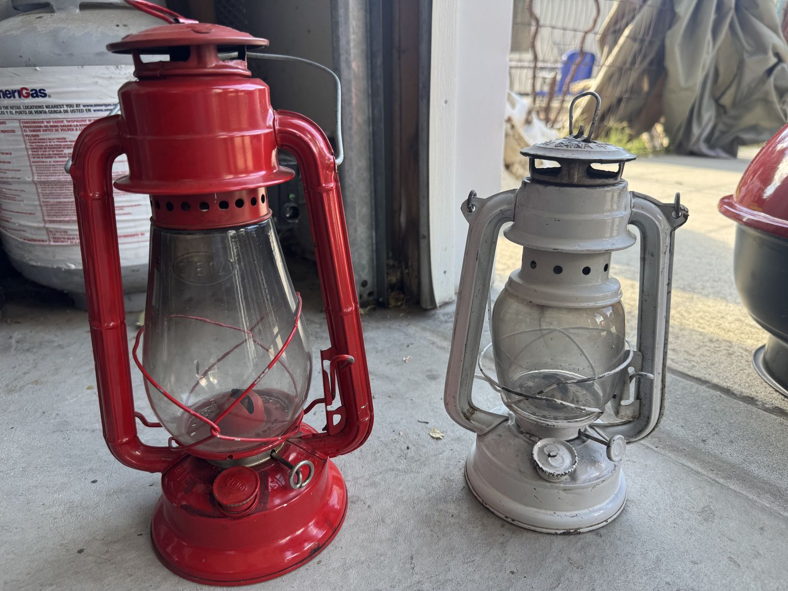 2 kerosine miners lanterns 
