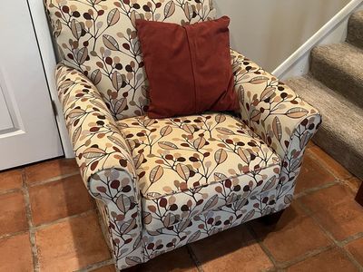 Accent Arm Chair With Colorful Pattern