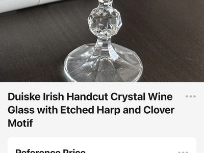 Set Of 2 Irish Crystal Wine Glasses
