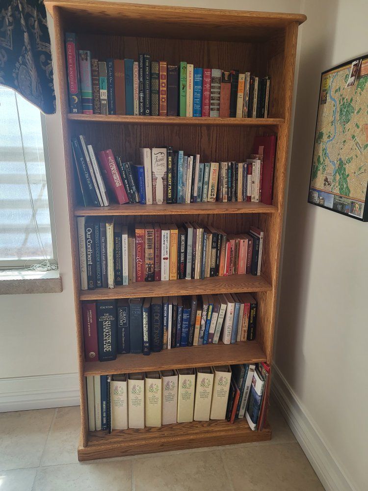 oak book case