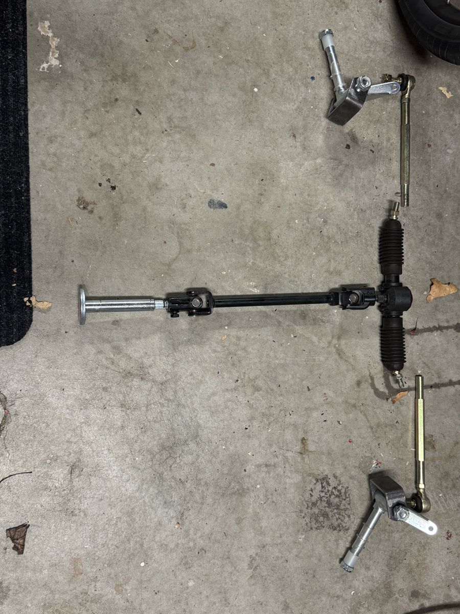 Rack Pinion Steering Assembly for a Go Cart or ATV.