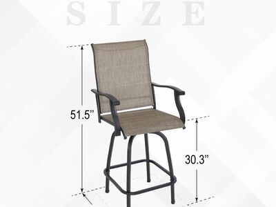 Patio Swivel Bar Stools Set Of 2