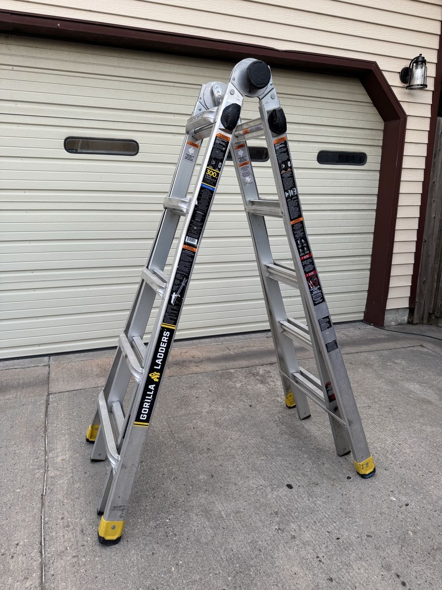 2 Professional Aluminum Multi-Position Ladders – Gorilla & Werner – Contractor Grade