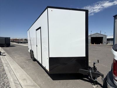 8.5x20 Look Element SE Enclosed Cargo Trailer - 7'6" Interior - 10K GVWR - .080 PolyCor, Alloy Wheels, Black Out Package, Rear