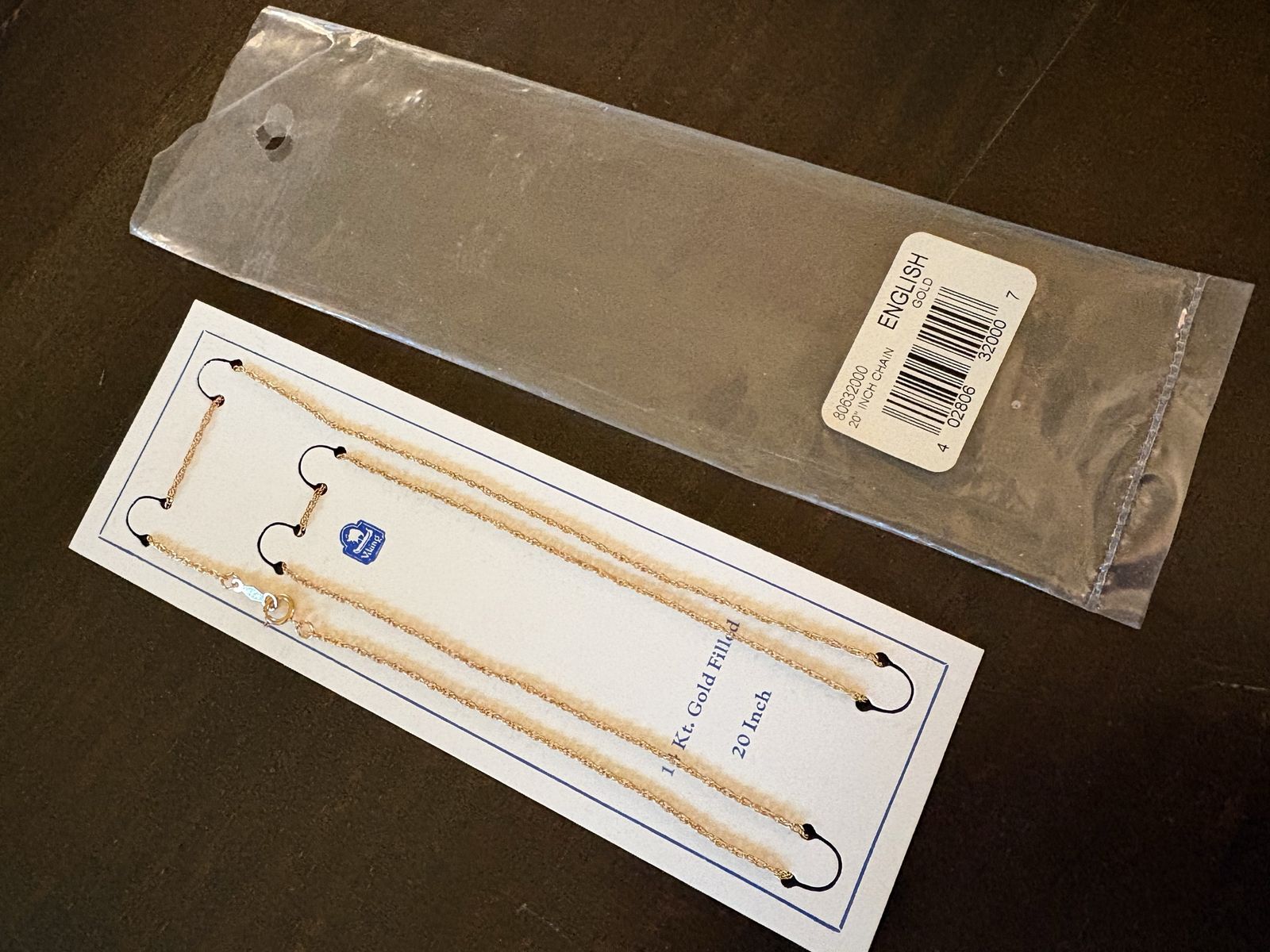 New 20 Inch Viking 14K Gold Filled Chain Necklace